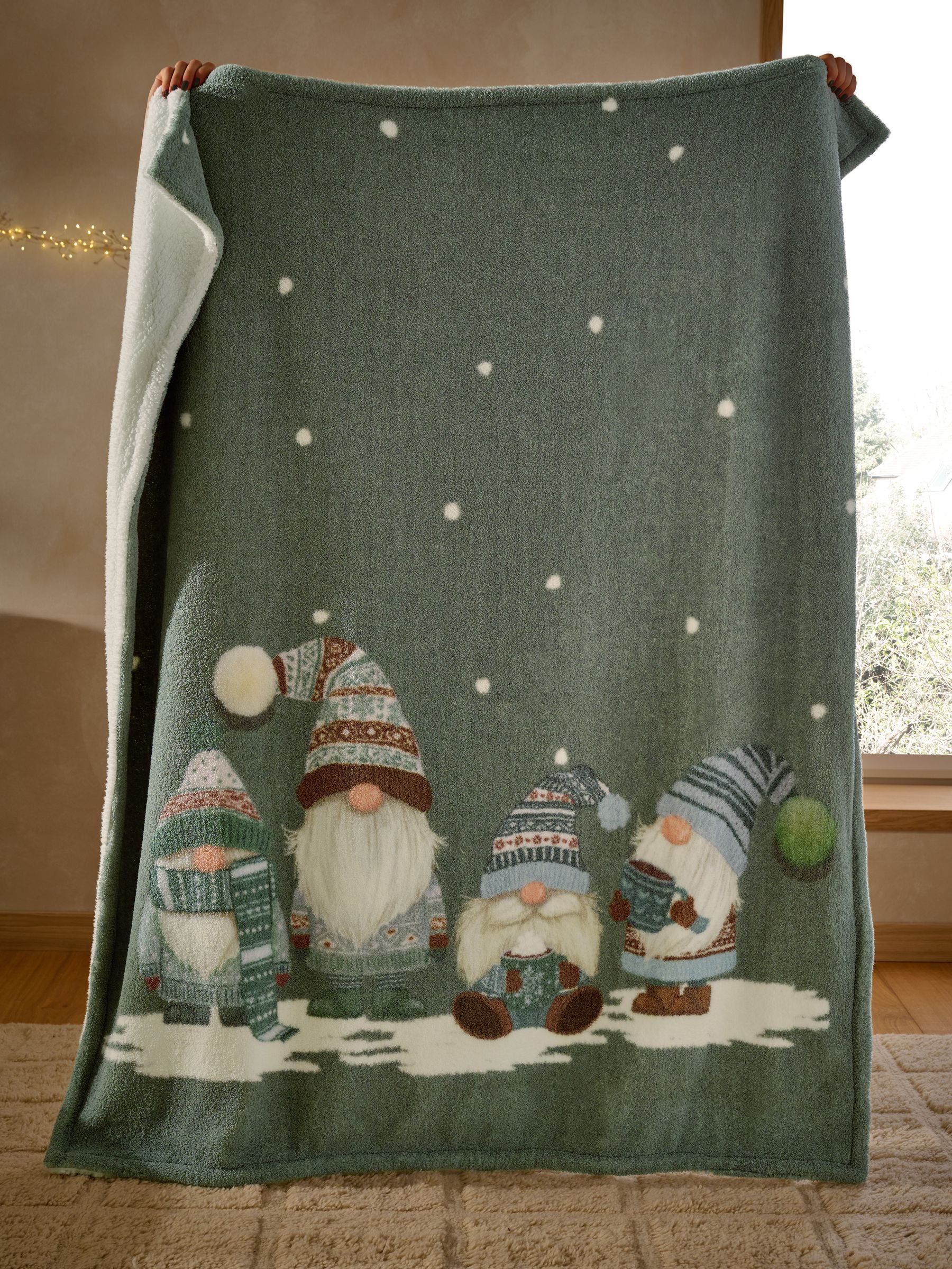 Kerstmis Gonk Borg Fleece Bedloper