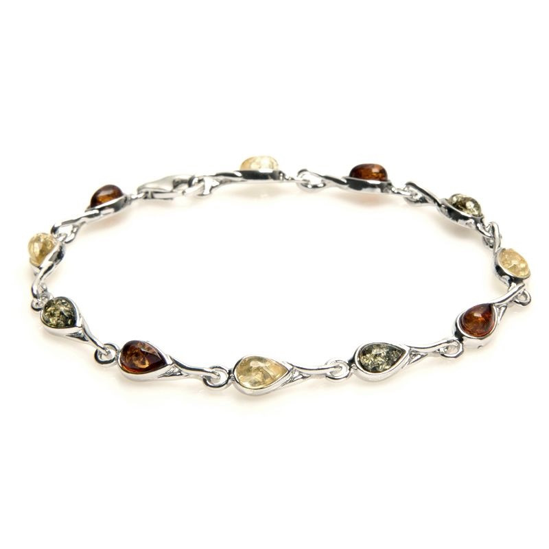 Bracelet argent ambre
