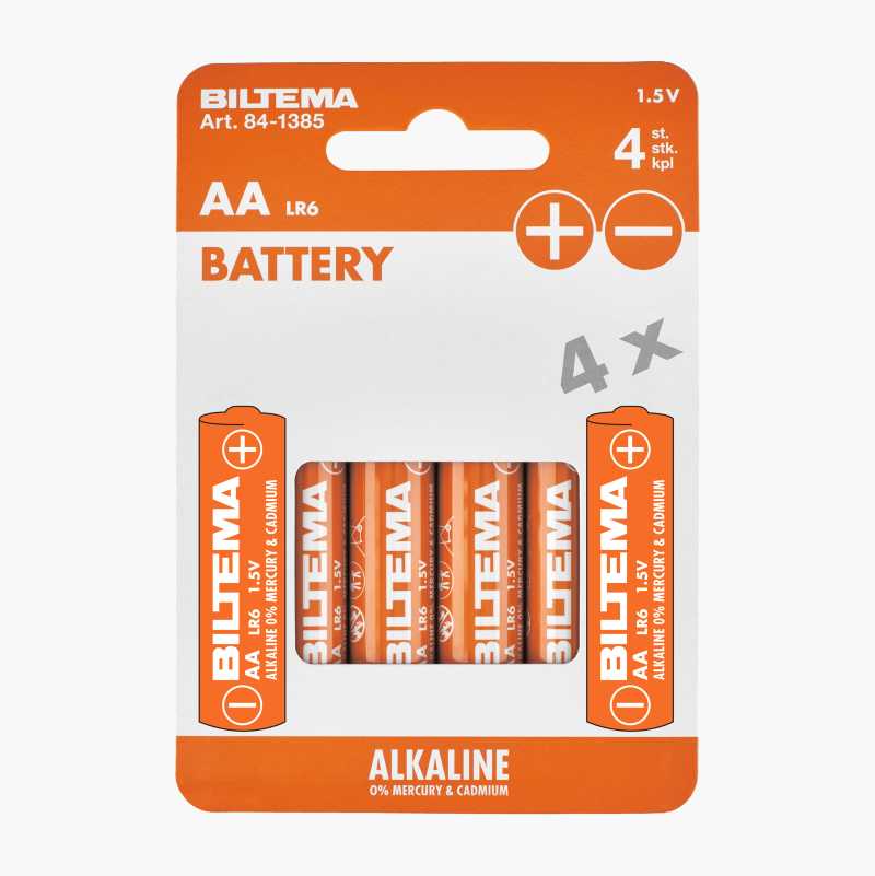 AA/LR6 Alkalisk batteri, 4-pk.