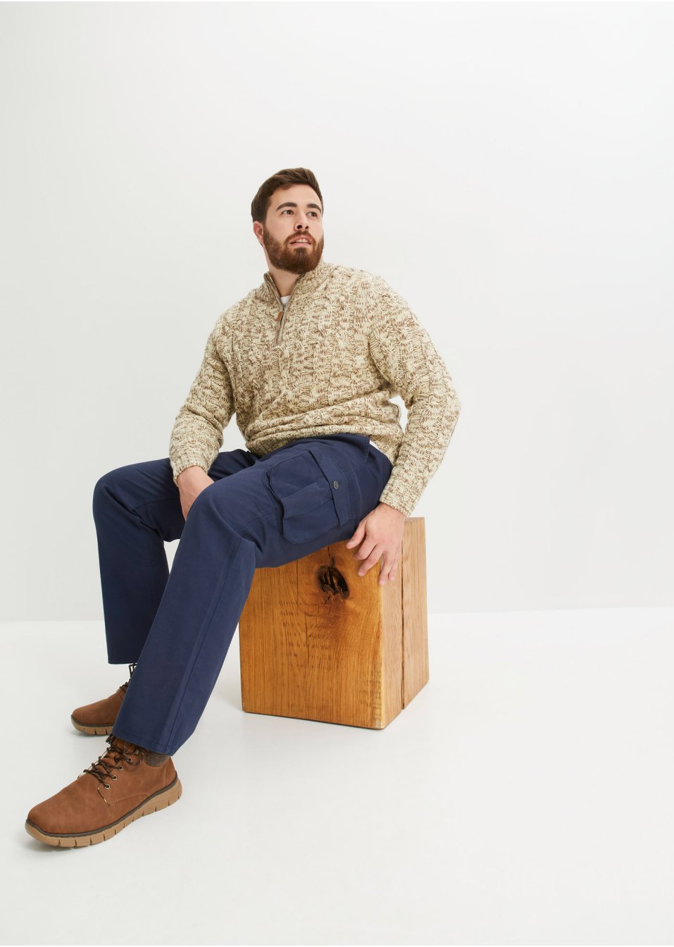 Pantalon cargo Regular Fit, Straight