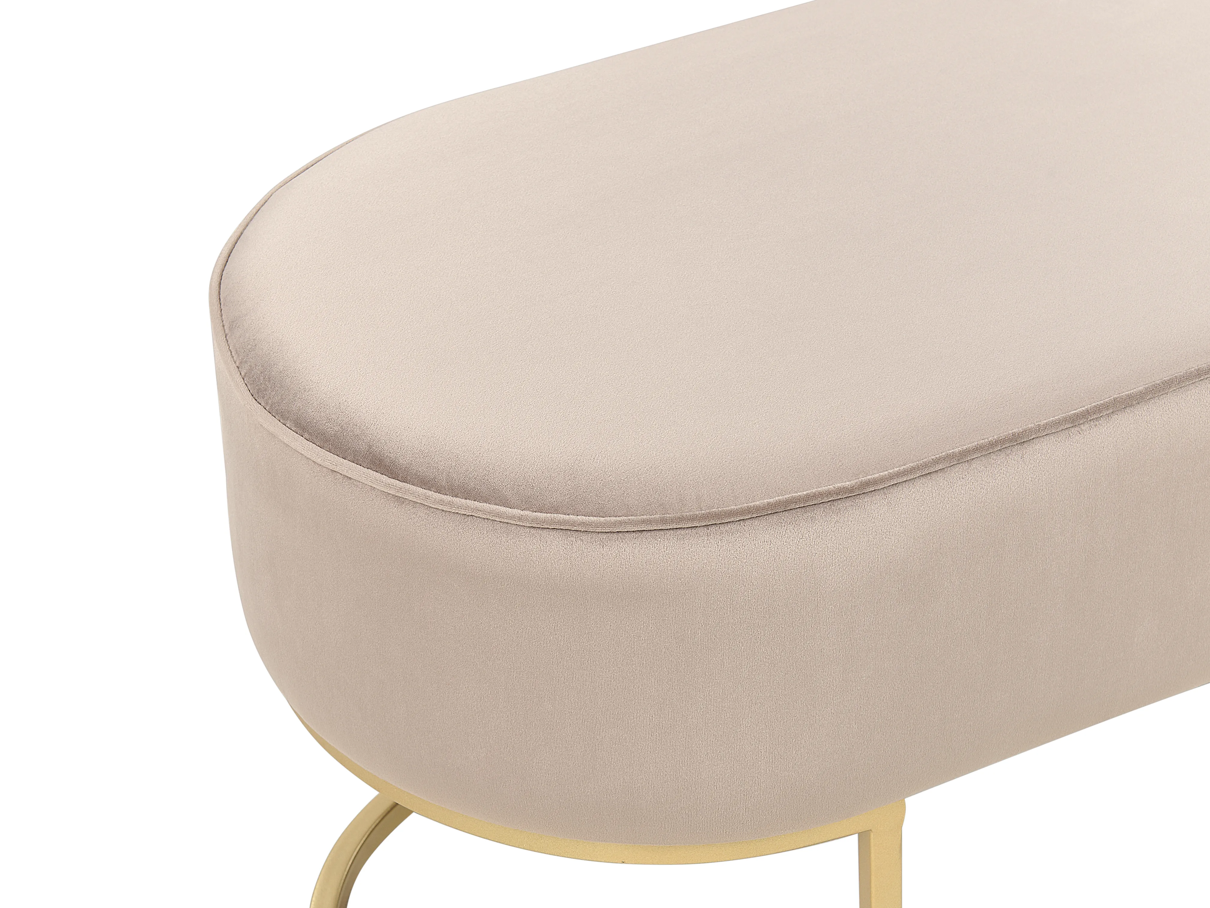 Bankje MILRY Fluweel Beige