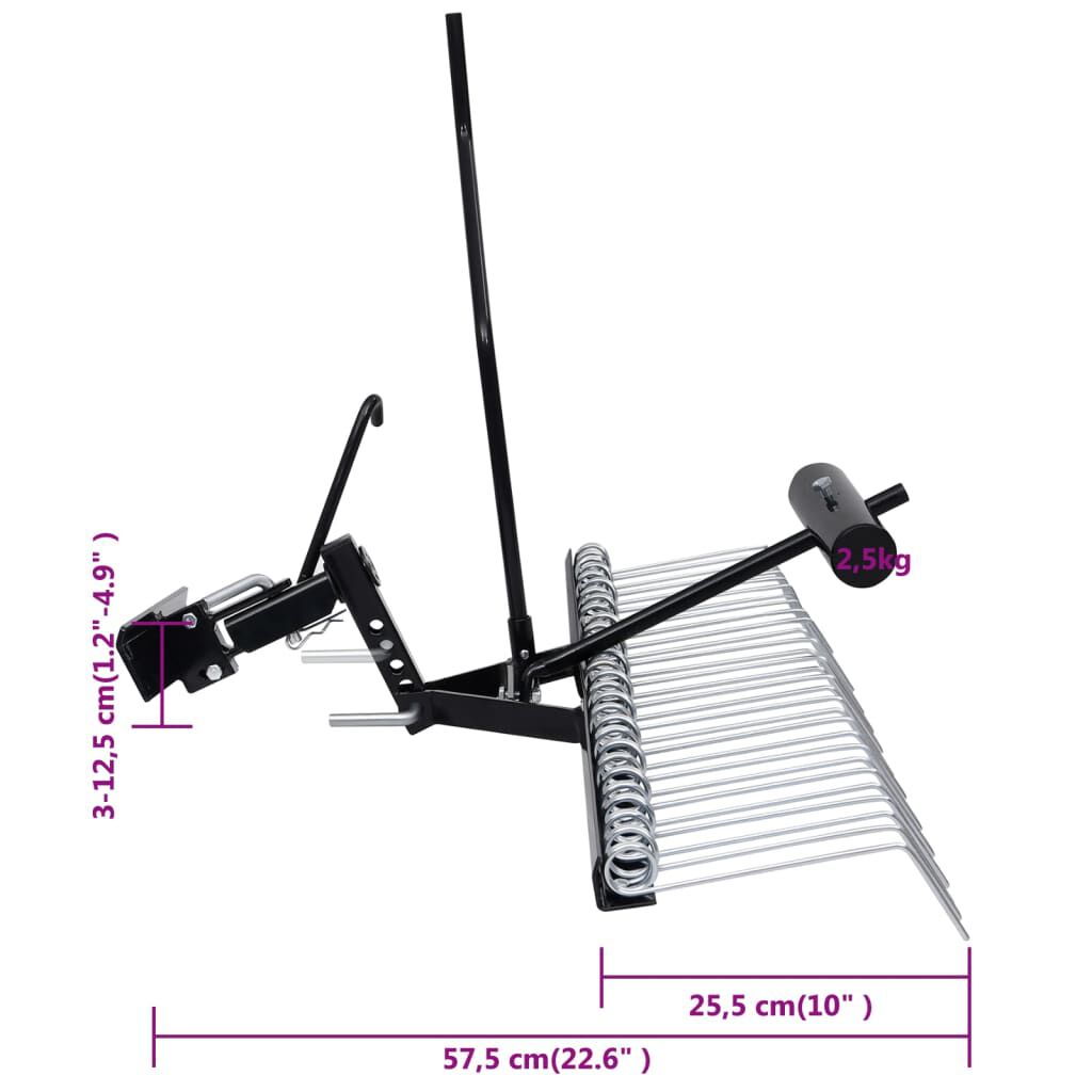 vidaXL Zitmaaier/Verticuteermachine, 109 cm