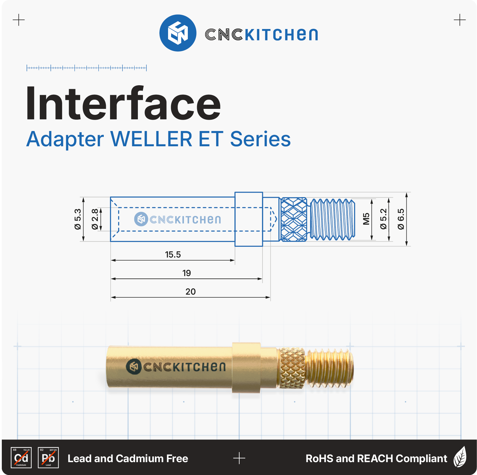 CNC Kitchen  Einschmelzhilfen + Weller ET Adapter    Hochwertige Lötspitzen aus Messinglegierung