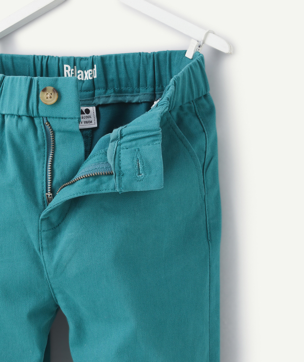 PANTALON RELAX GARÇON BLEU CANARD