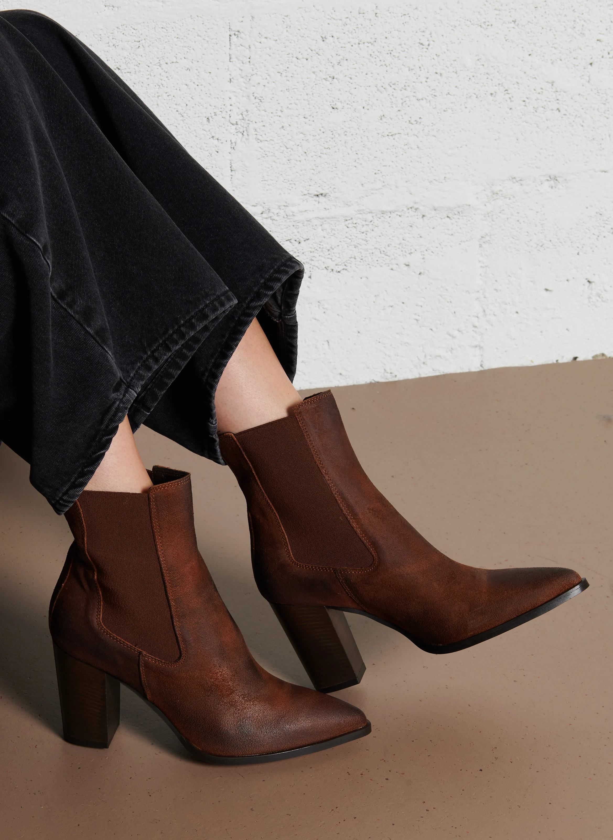 PEPITA - Bottines en cuir | Marron