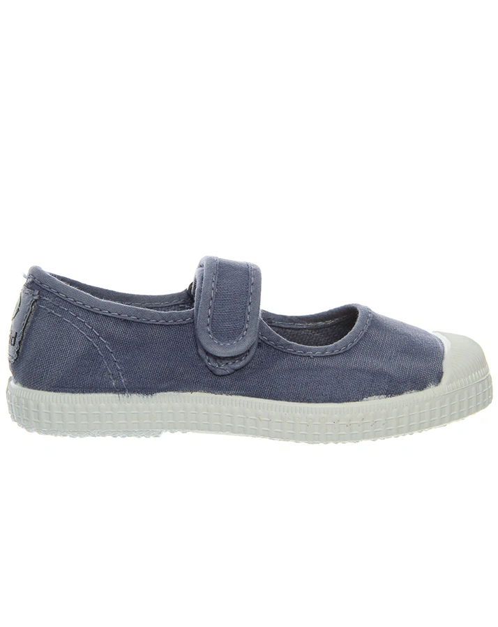 Ballerinas MERCEDES PUNT TINTADO mit Klett in washed blue
