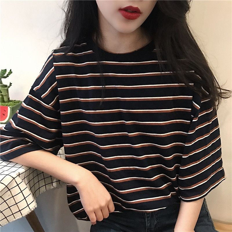 Windflower - Gestreept Boxy T-shirt