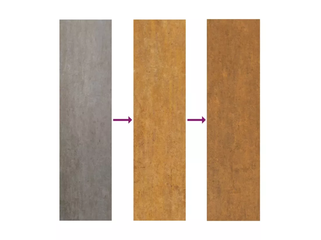 Portail de jardin 105x155 cm acier corten conception d'herbe