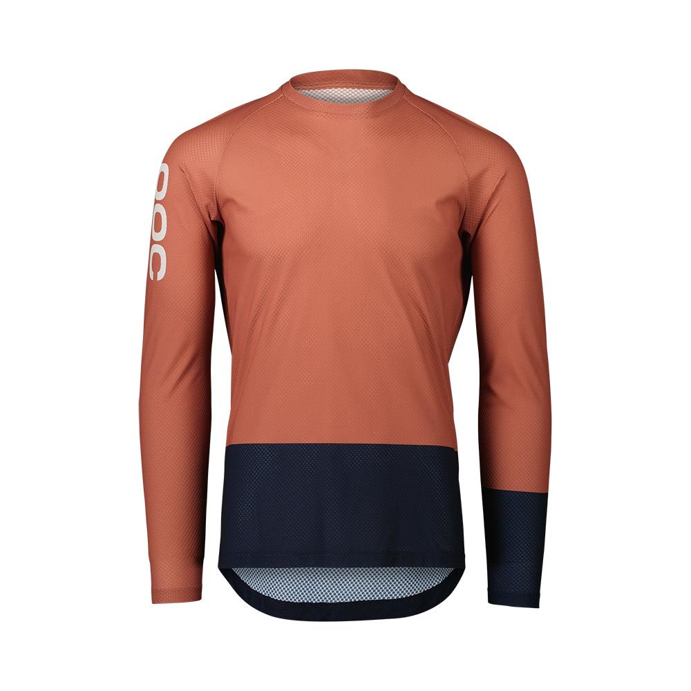 POC Pure MTB Fietsshirt Lange Mouwen Bruin/Navy Blauw Heren