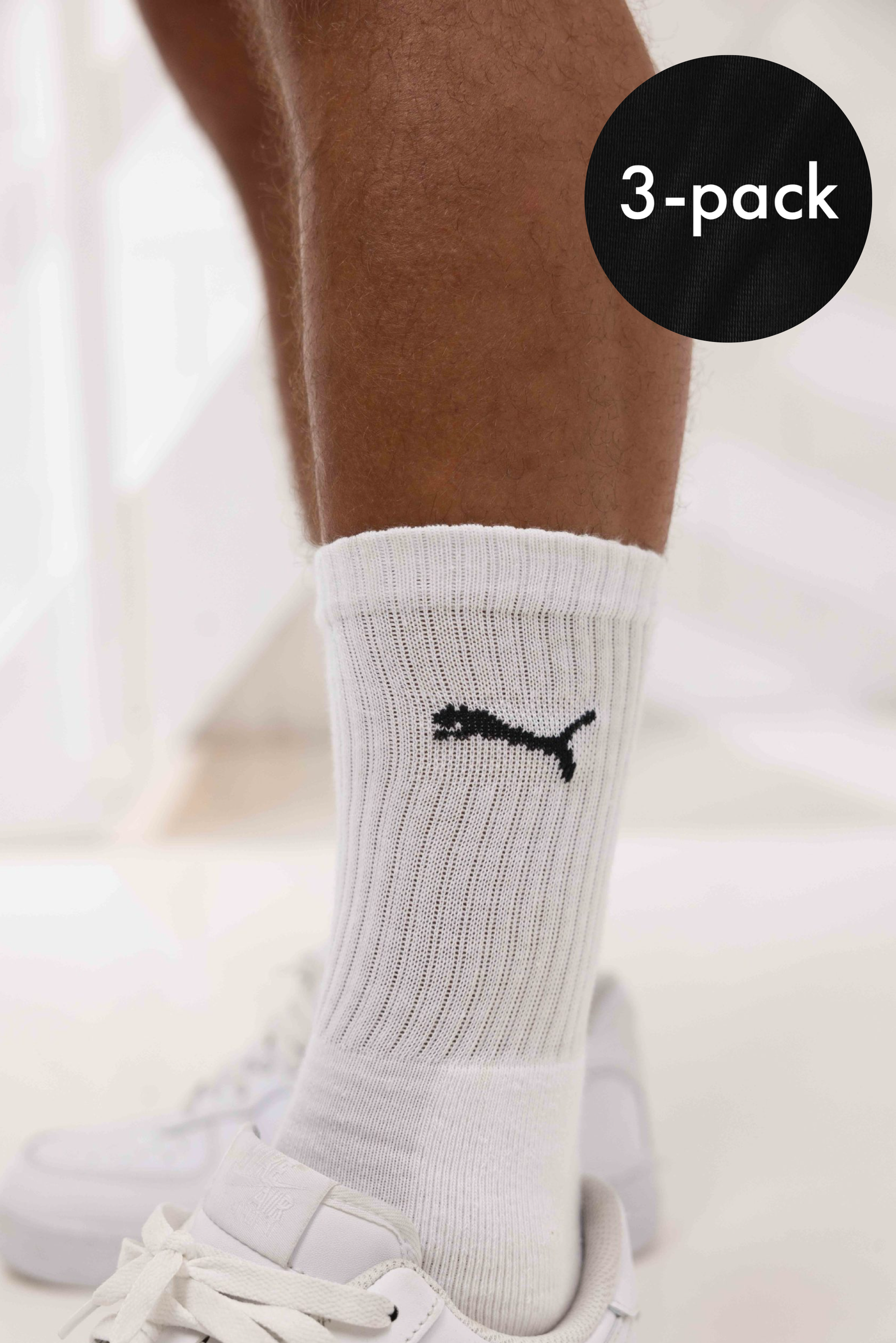 Puma Crew Sokken 3-Pack Wit
