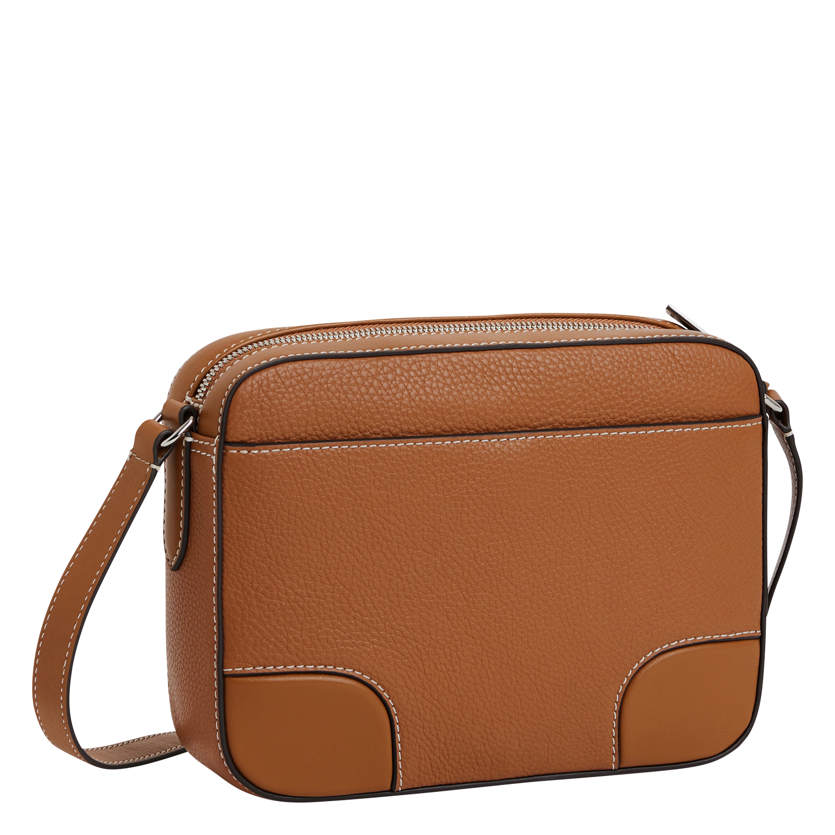 ROMY - Sac bandoulière en cuir grainé| Marron