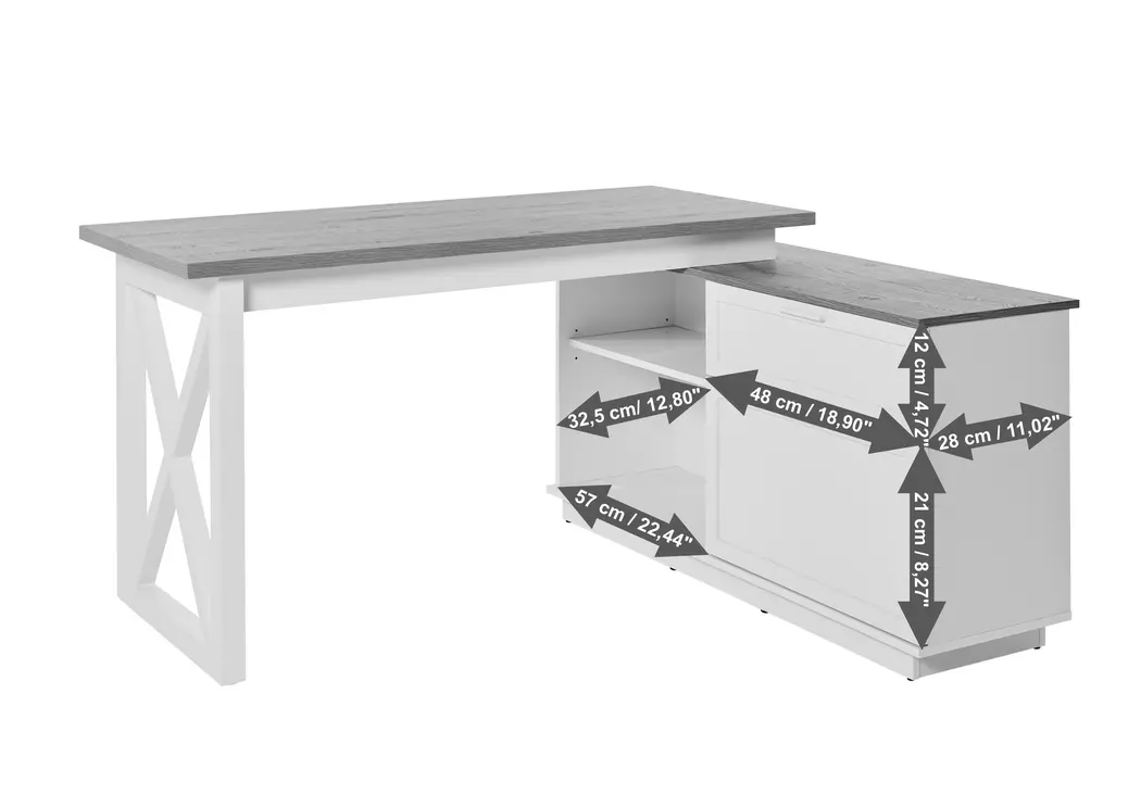 Eckschreibtisch 91CM1 / Chalet D 155 E