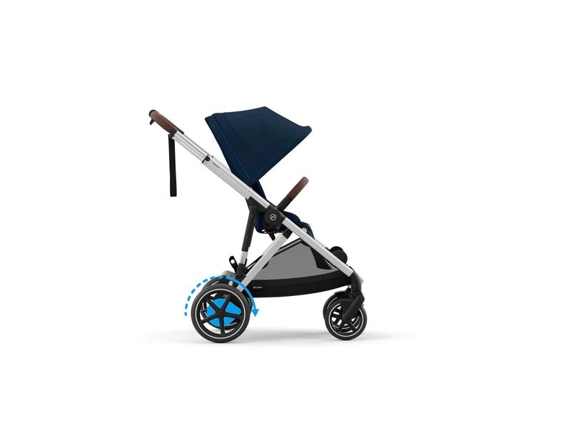 CYBEX Gold Kinderwagen eGazelle S Dunkelblau Elektrischer Kinderwagen mit 20 Kombinationen