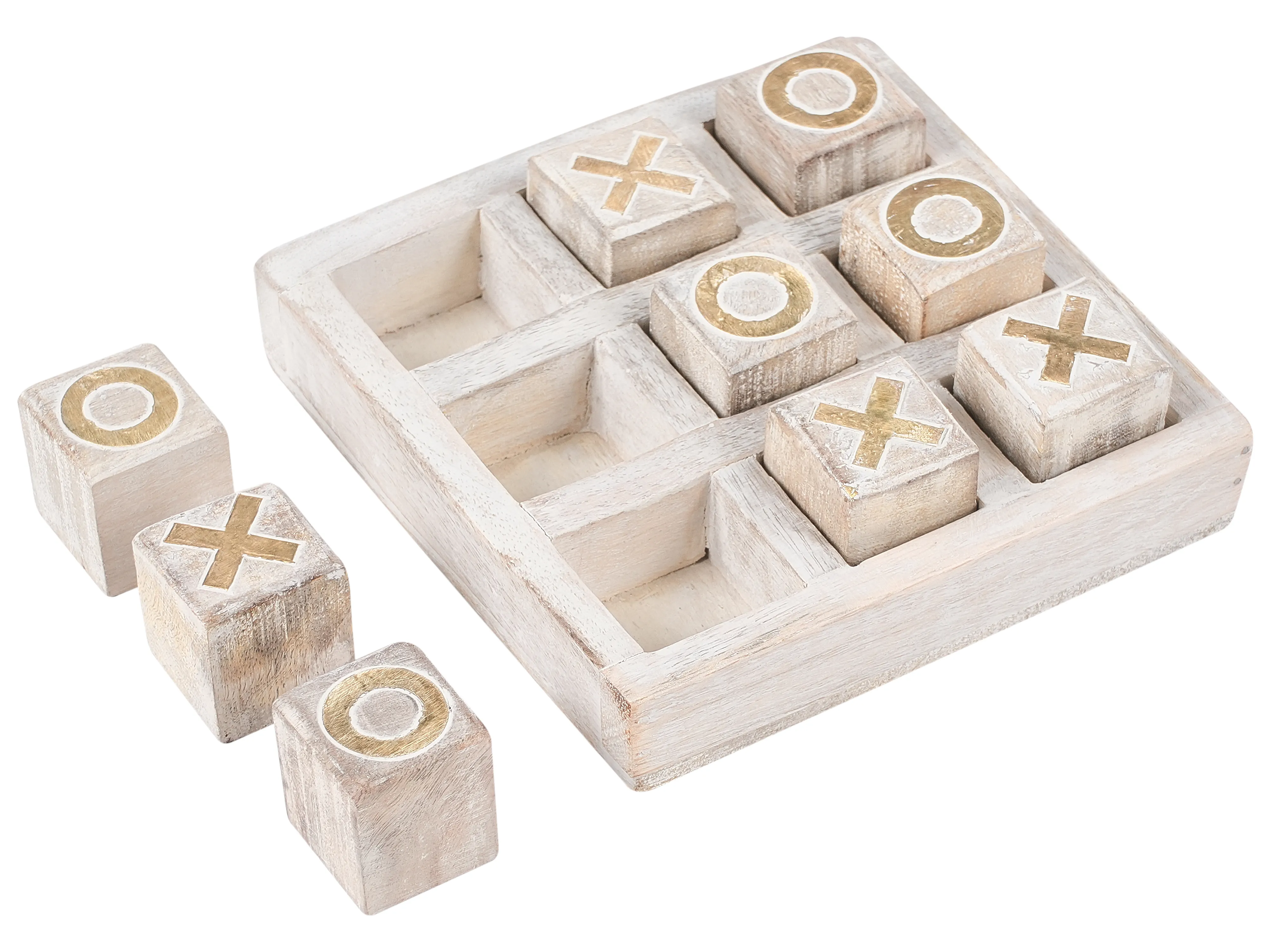 Tic-Tac-Toe spel ASJUT Mangohout Beige