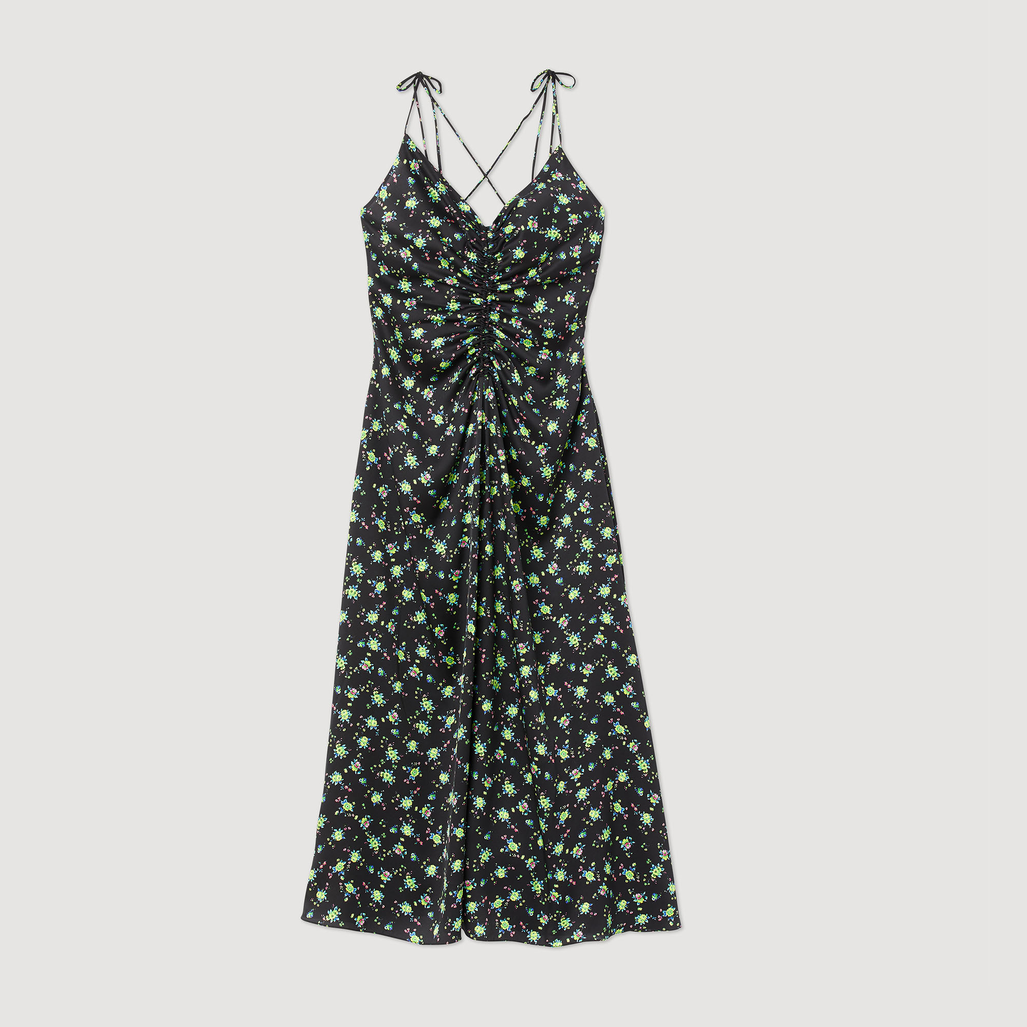 Robe longue á imprime fleuri