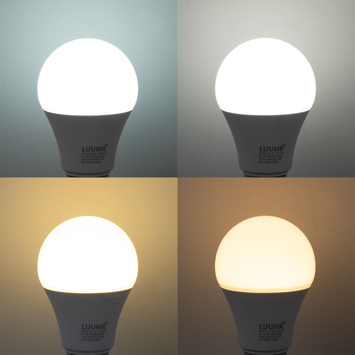 E27 dimbare LED lamp A60 opaal 9W 806 lm 2700-6500K
