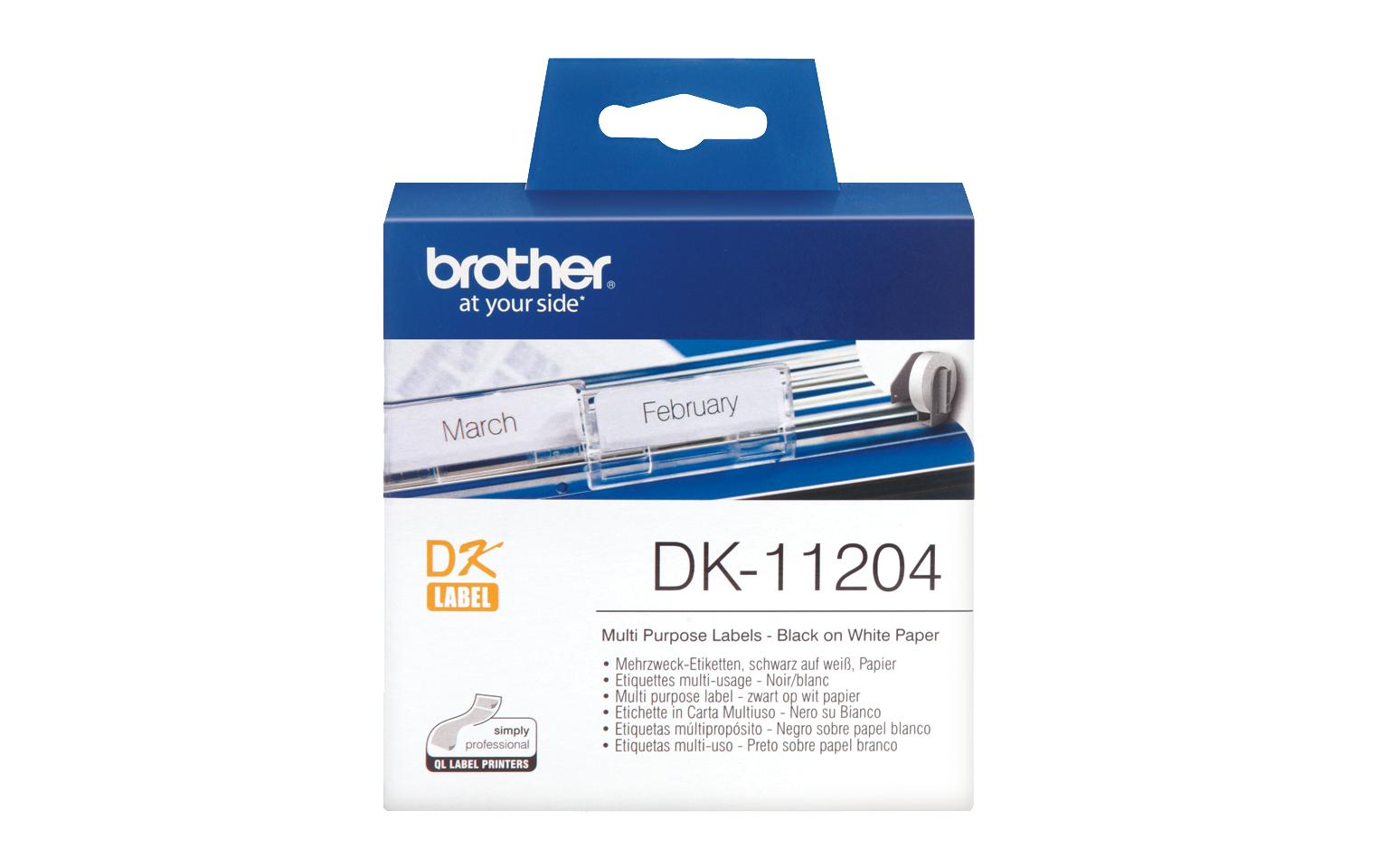 Etikettenrolle DK-11204 Thermo Direct 17 x 54 mmEtikettenrolle für Thermodirekt-Drucker