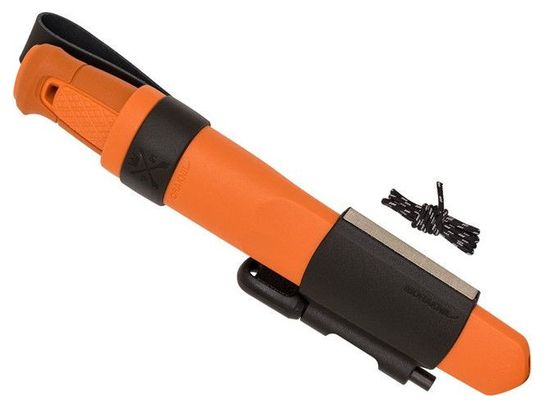 Couteau de survie Mora Kit Kansbol Orange Brûlé avec gaine en polymère-Orange