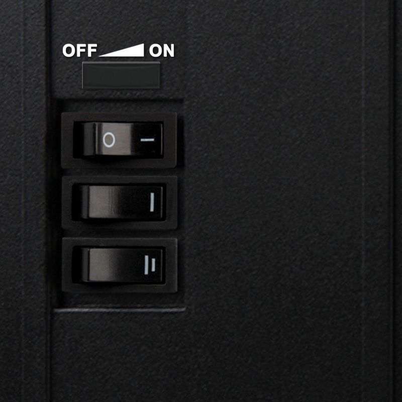 Elektrische haard Torino met open vlameffect 2000 Watt - Zwart