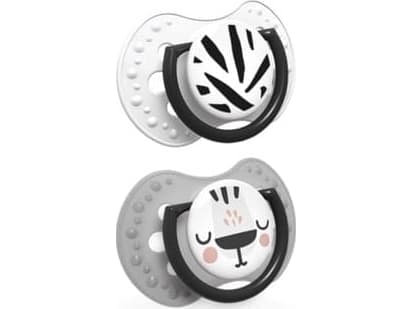 LOVI Dynamisk silikonsmokk Night&Day for jenter 3-6 måneder, 2 stk., 22/914jente