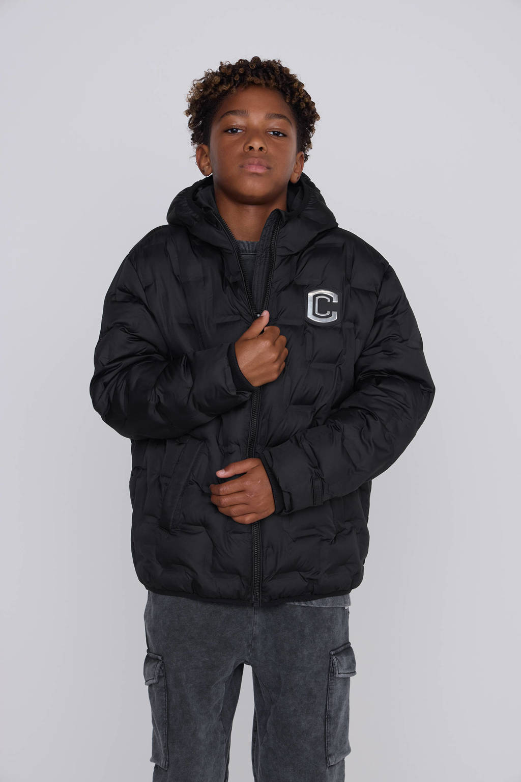Coolcat Puffer Winterjas Jude met 3D Relief