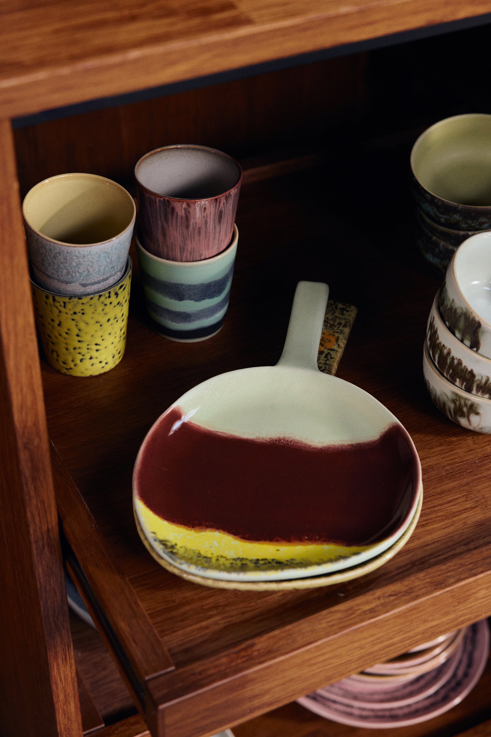 HKliving 70's Ceramics Serveerplankje - Cherry