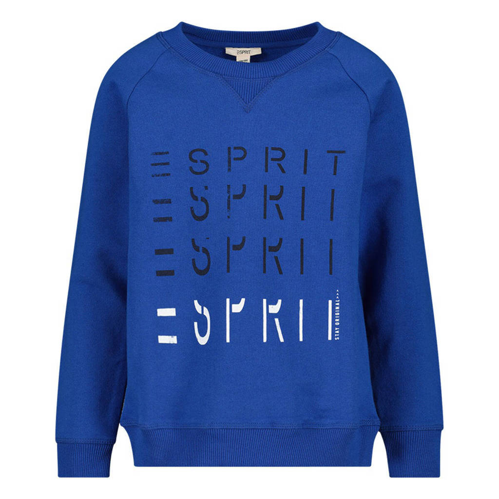 ESPRIT sweater + T-shirt hardblauw/grijs melange