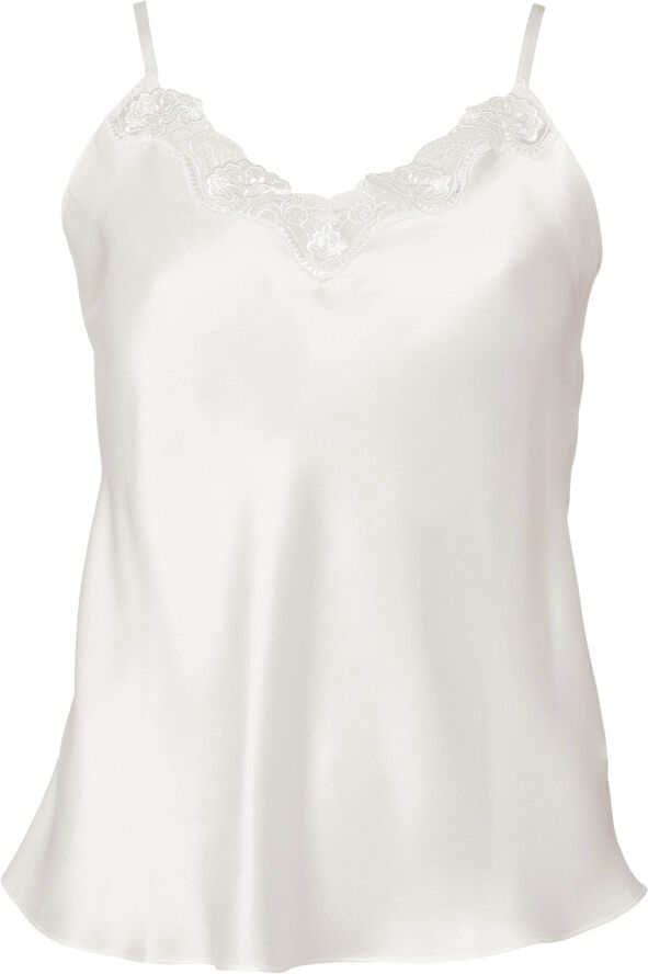 Lady Avenue Camisole med blonde Hvid