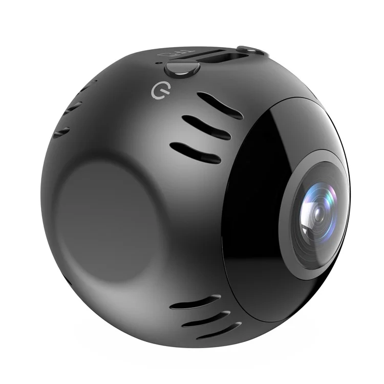 Mini WiFi IP Kamera FullHD 1080p Infrarot LED's Nachtsichtfunktion mit Akku (800mAh) / MicroSD Kartenslot   Halterung iOS/Android - Schwarz