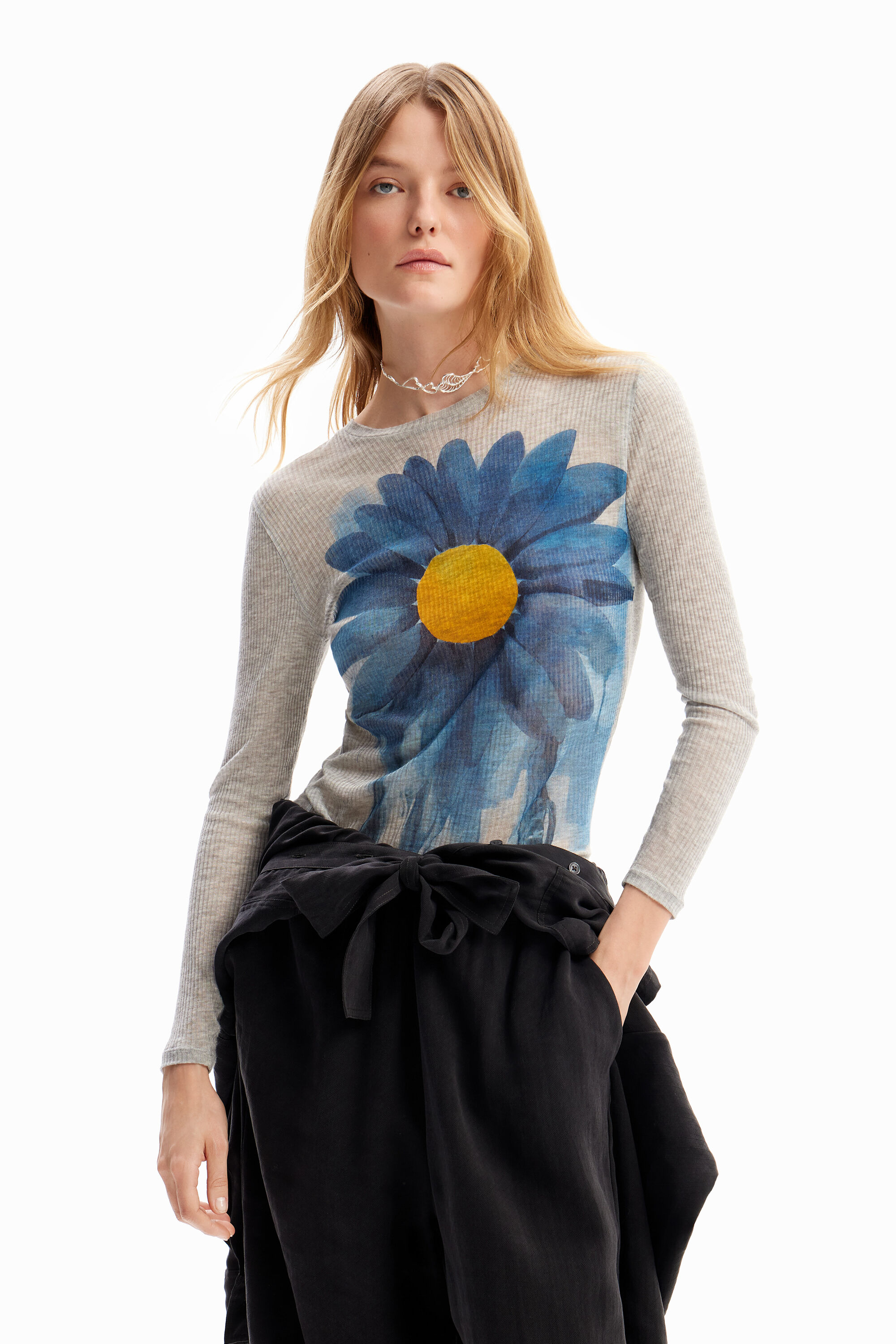 Camiseta canelada Daisy