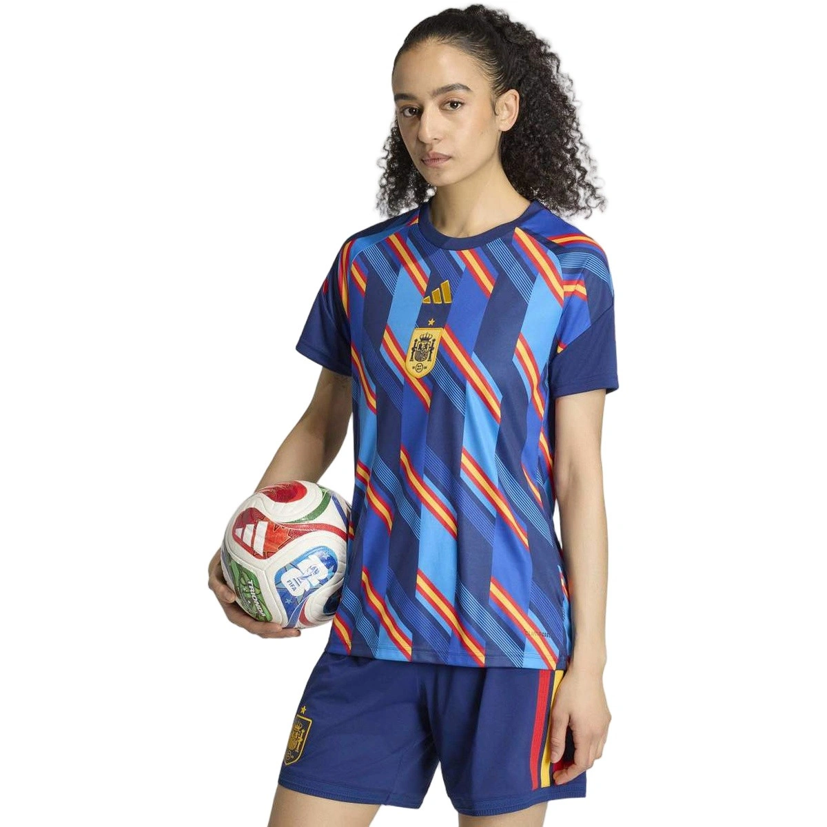 T-Shirt adidas Espanha Pre-Match Home Mundial 2026 Mulher