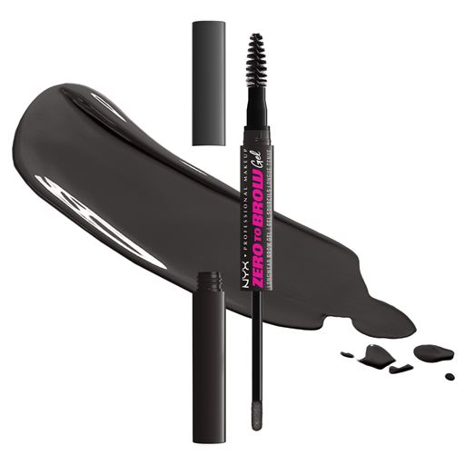 NYX Professional Makeup Zero To Brow Longwear Brow Gel, 08 Black