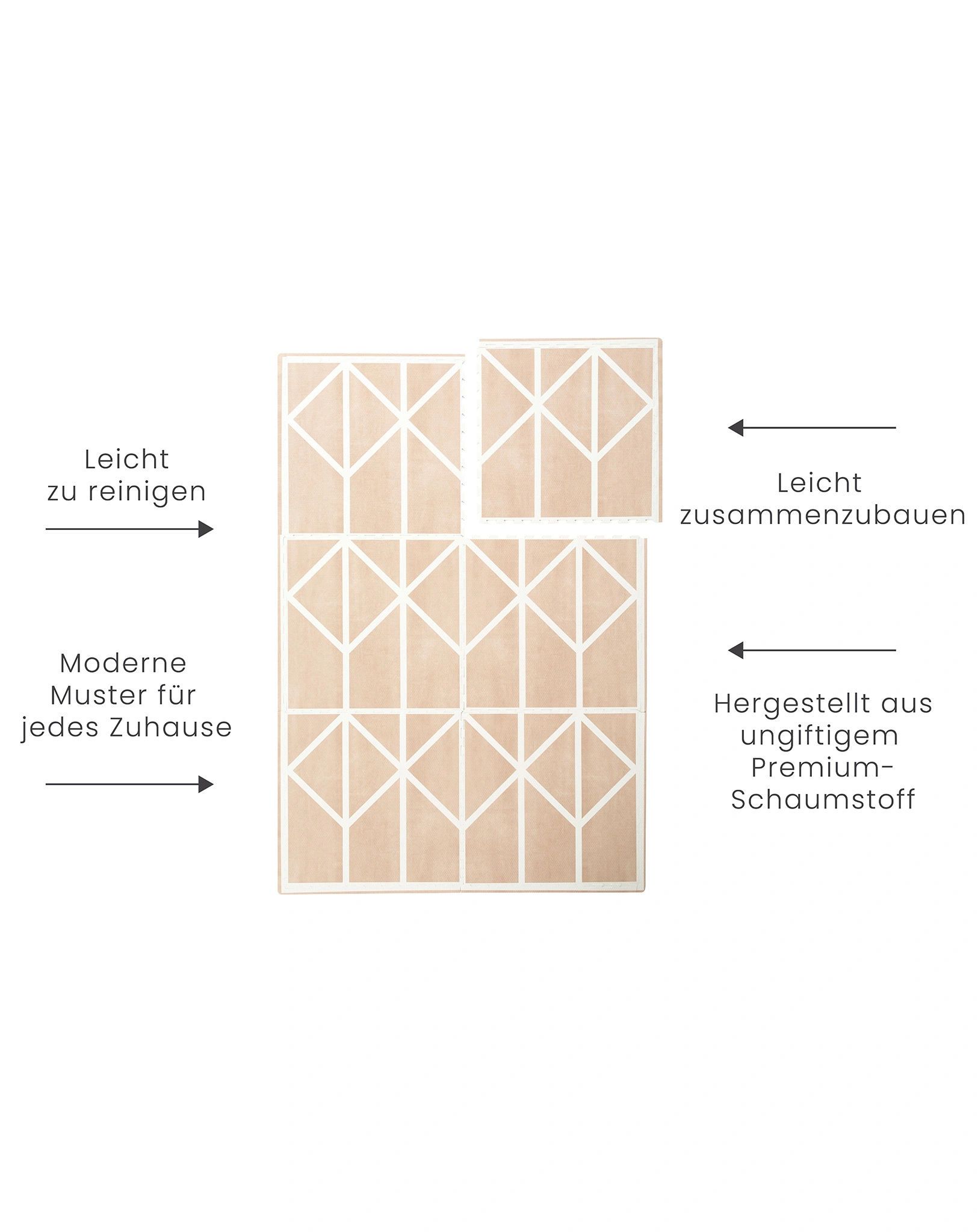 Puzzle-Spielmatte NORDIC (120x180cm) in clay