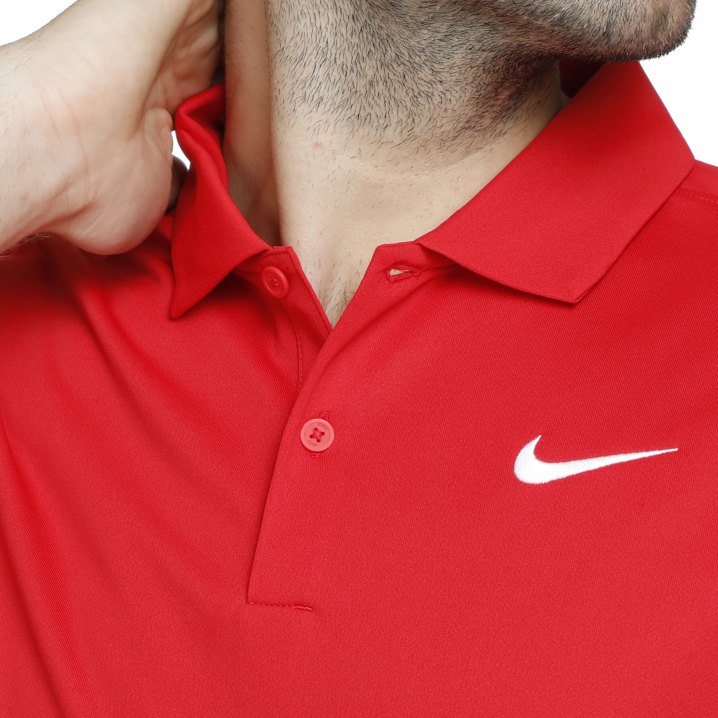 Nike Dri-Fit Solid Polo Hommes - Rouge