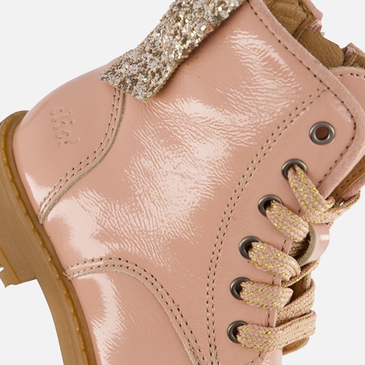 Clic! Enkellaarsjes roze Lak