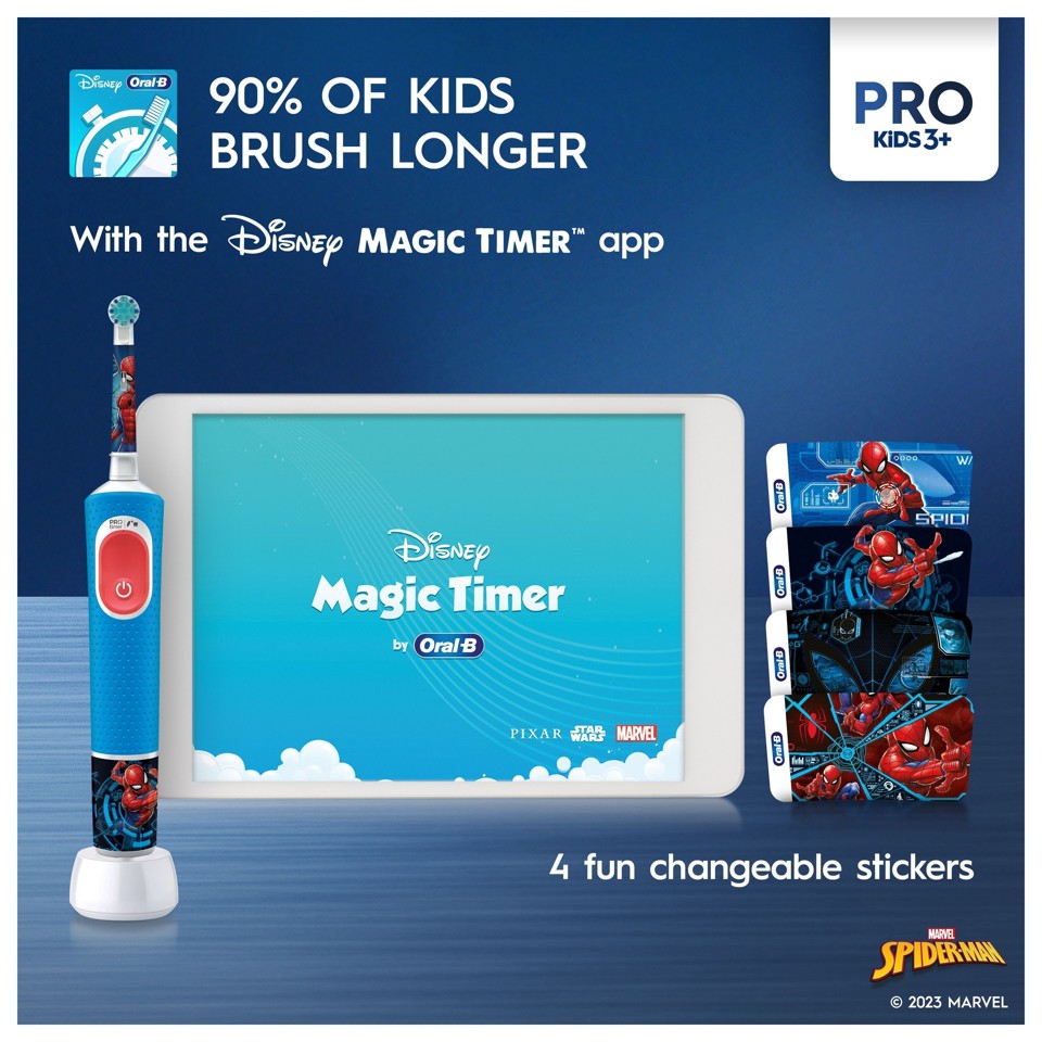 Oral-B - Vitality Pro Kids Spiderman Elektrisk Tandbørste HBOX
