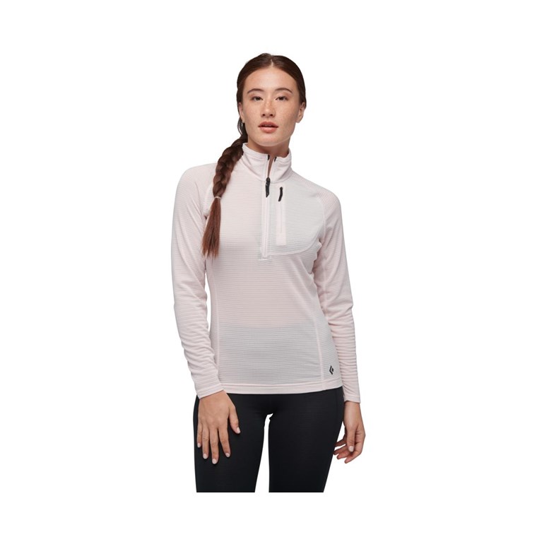 Black Diamond Coefficient LT Quarter Zip Shirt Women Ice Pink