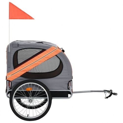 Reboque marrom para bicicletas de animais de estimação