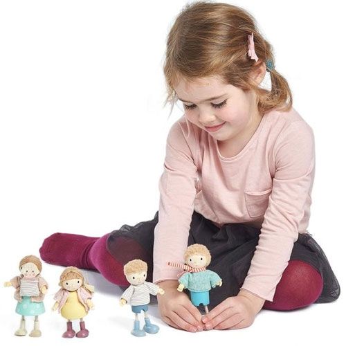 Tender leaf toys poppenhuispop edward & zijn skateboard - 12 cm