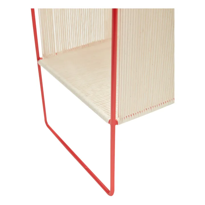 Hübsch Porte-revues en corde et métal | Rouge
