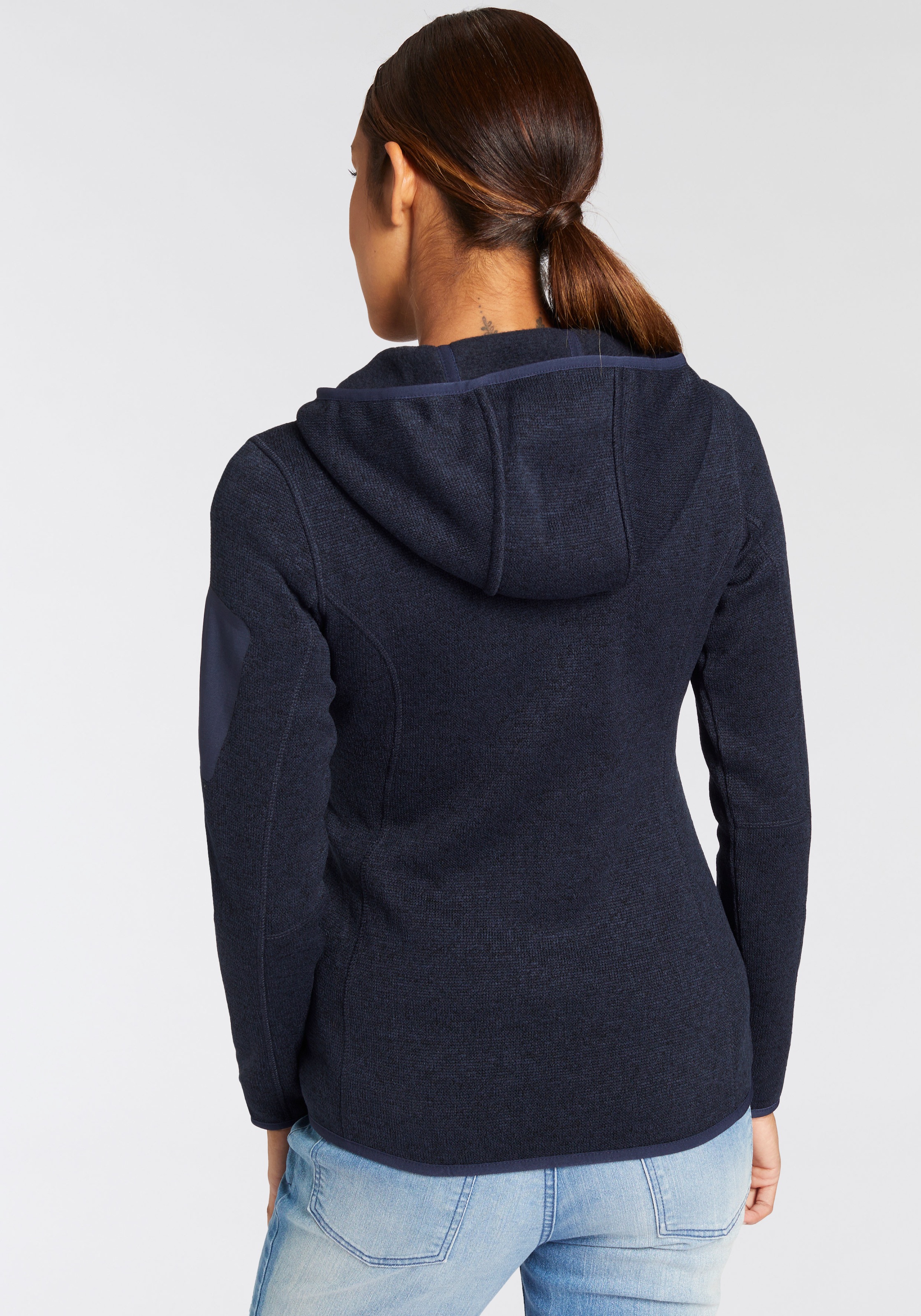 CMP Strickfleecejacke »KNITTED MELANGE HOODY WOMAN HOODY« 1 Stk. tlg. mit Kapuze Wärmend und atmungsaktiv