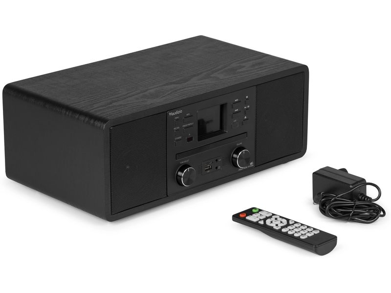 Audizio DAB  Radio Avola Schwarz DAB  Radio mit CD Spieler, Internet Radio und Bluetooth