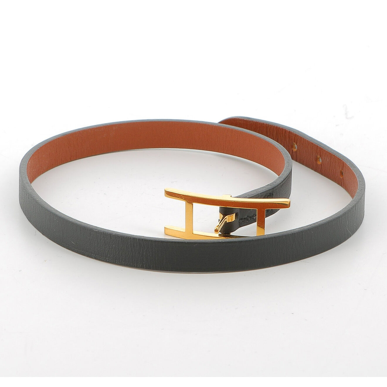 Hermès Bracelet Behapi Hermès en Cuir noir/marron Etat: Parfait état