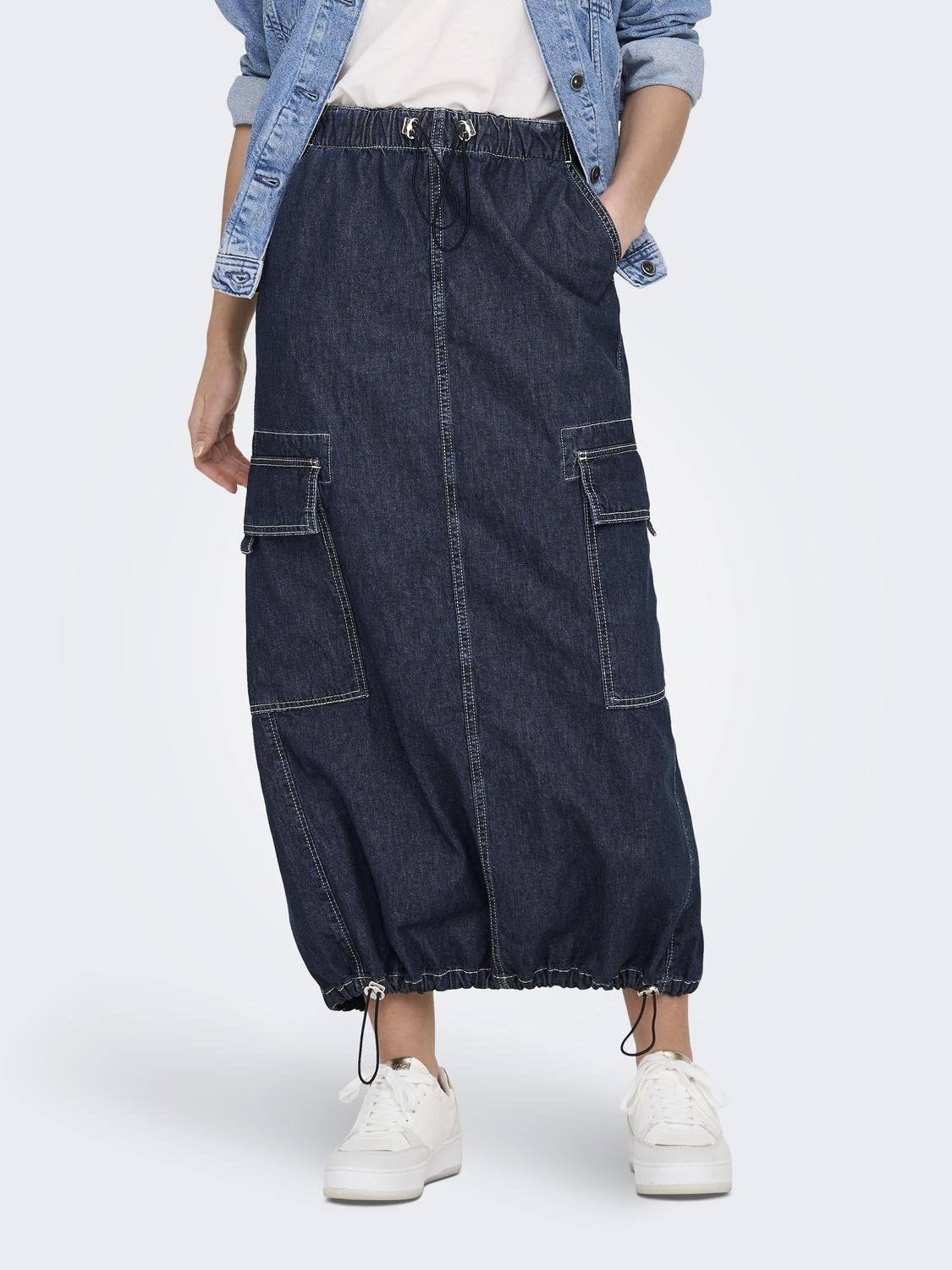 ONLSKYLAR Jeansrock Dark Blue Denim
