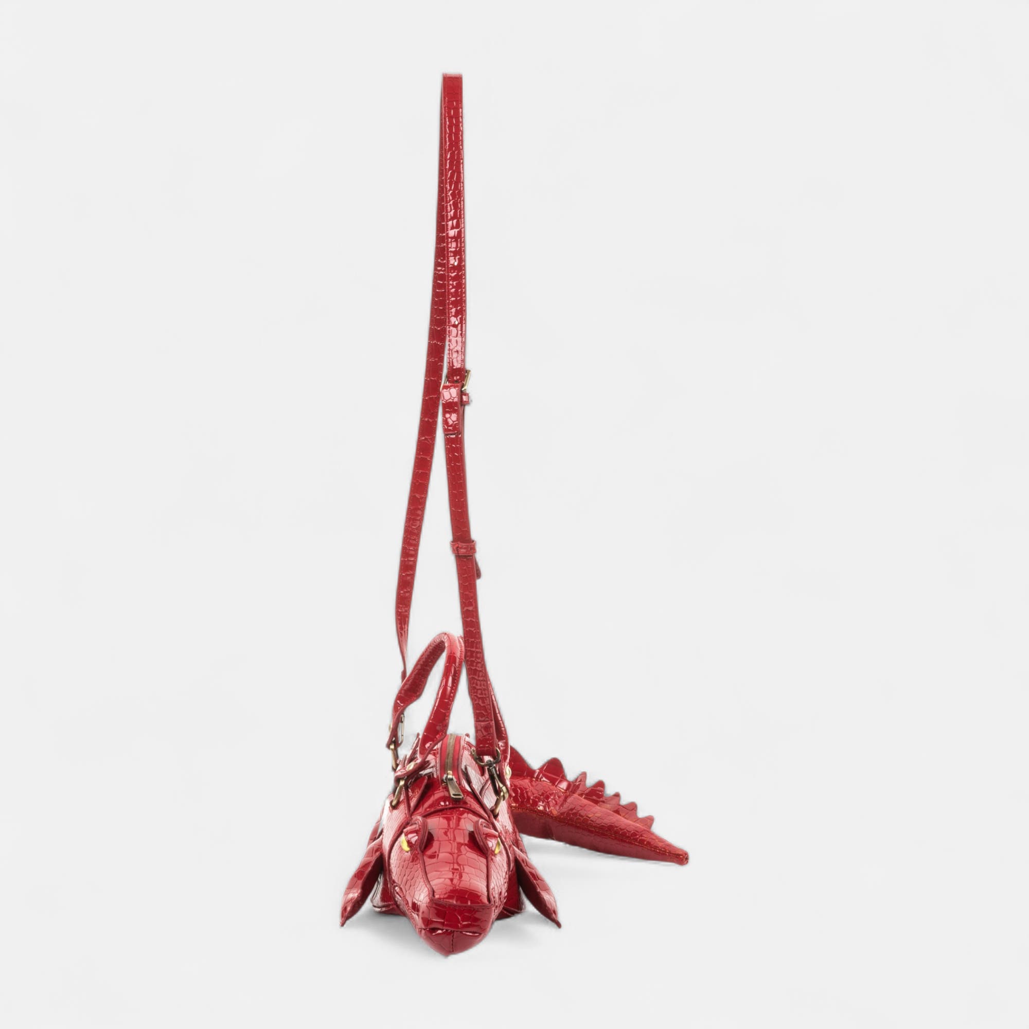 Sac à main crocodile rouge