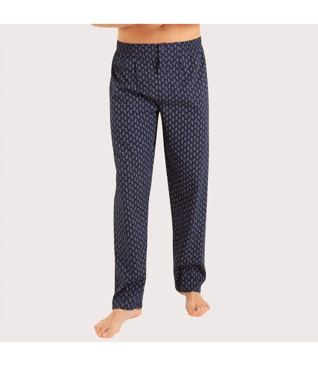 Pyjama long ouvert homme Popeline