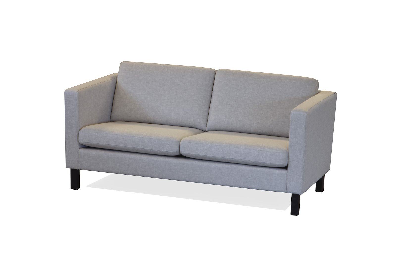 Noor Lux 2,5-seter I tekstil Milan Warm Grey med arm 03 og ben 19 sort