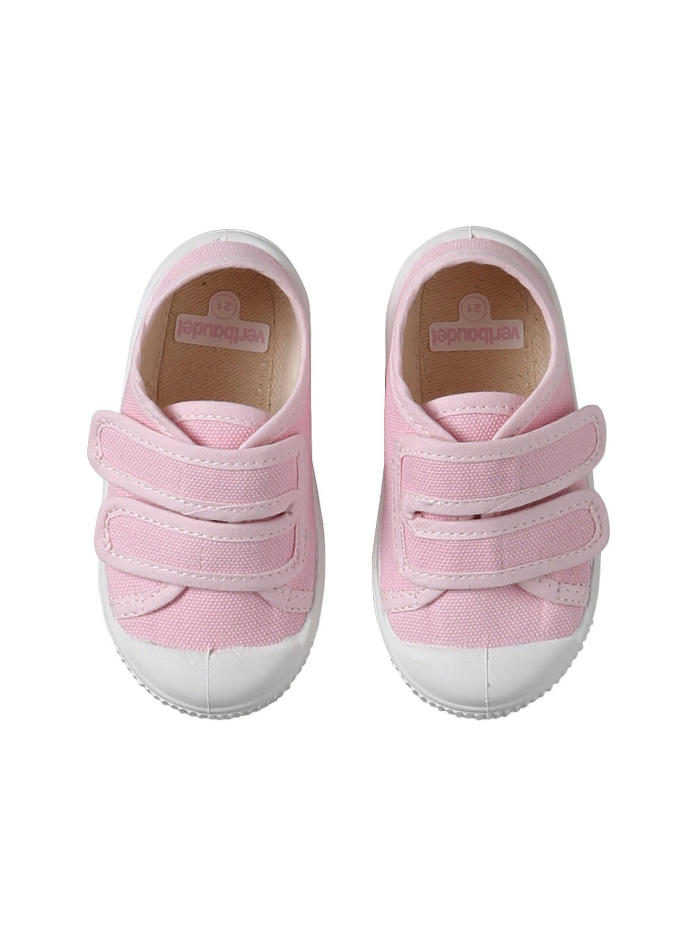 Vertbaudet Baby Stoffschuhe mit Klettriemchen rosa