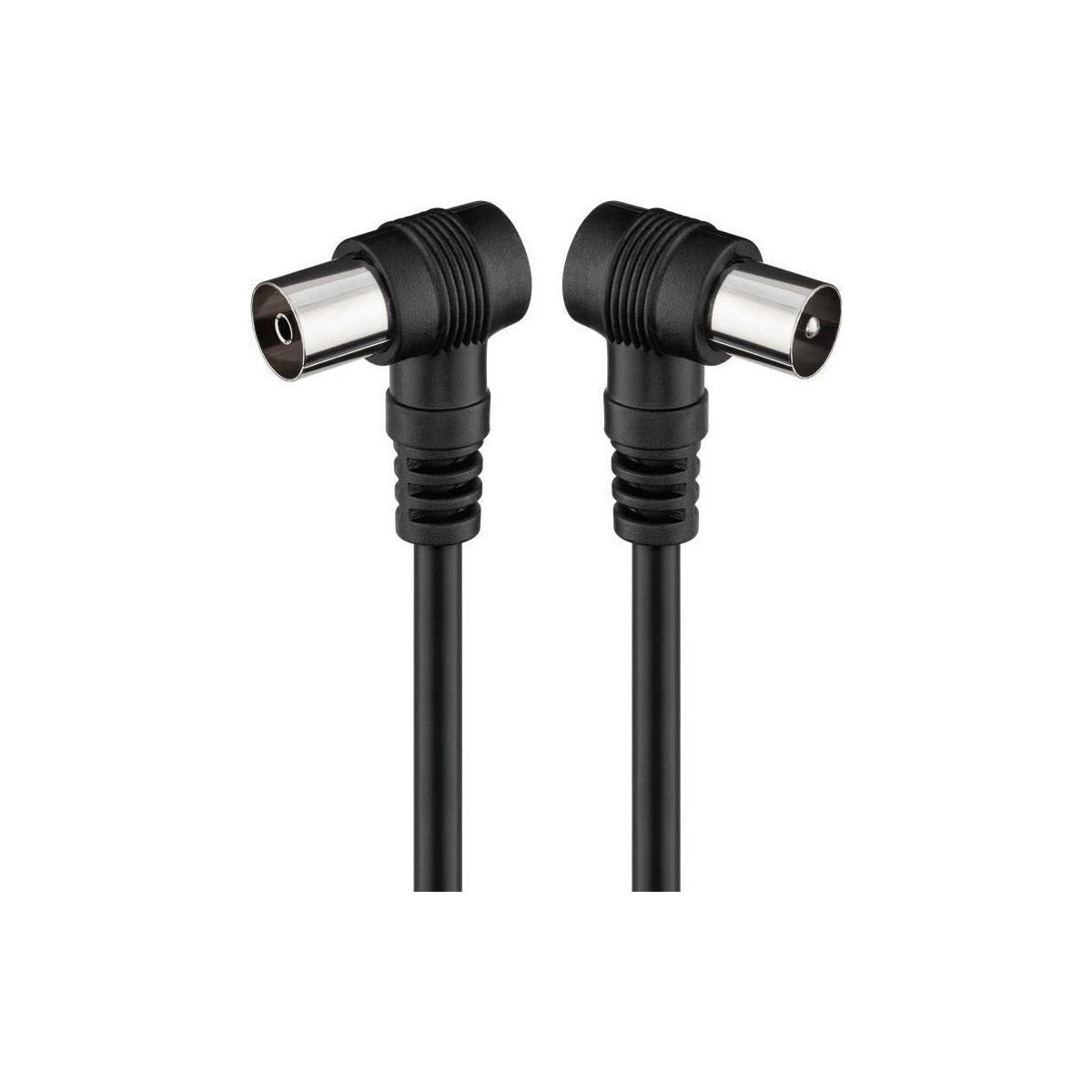 Goobay Antennekabel med vinkelkontakt (<70 dB), dobbel skjerming