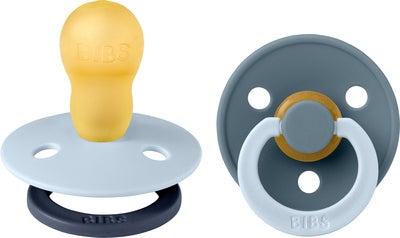 BIBS Studio Colour Fusion Smokk 2-Pakk Str 3, Baby Blue Petrol mix